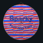 Rött vitt blått kretsar Rand Darttavla<br><div class="desc">Rött vitt blått kretsar Rand Dart Board</div>