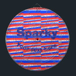 Rött vitt blått kretsar Rand Darttavla<br><div class="desc">Rött vitt blått kretsar Rand Dart Board</div>