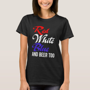 Rött vitt blått kvinnor och kvinnor i öl för Manar T Shirt