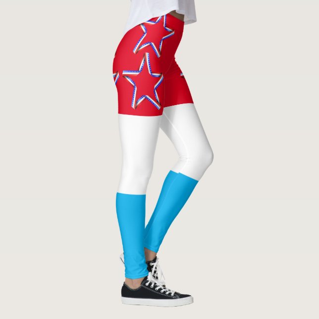 Rött vitt blått leggings (Höger)