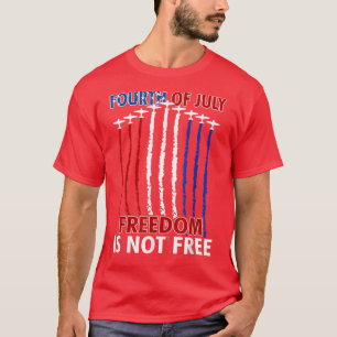 Rött vitt blått Luft Force 4th july Proud USA Inde T Shirt