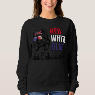 Rött vitt blått och Chihuahuas för Hundar oberoend T Shirt