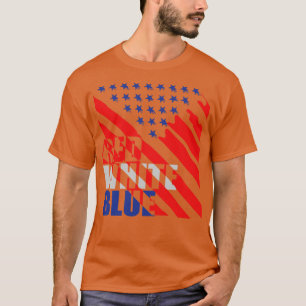 Rött vitt blått på t shirt