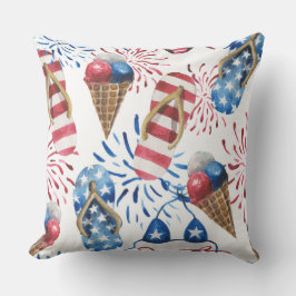 RÖTT VITT BLÅTT PATRIOTIC FLINFLIP FLOPS ICE CREAM KUDDE