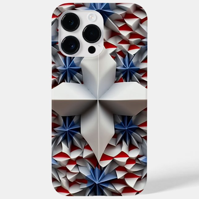 RÖTT VITT BLÅTT PATRIOTIC USA STARS (Baksida)