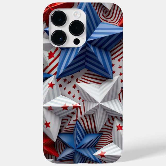 RÖTT VITT BLÅTT PATRIOTIC USA STARS (Baksida)