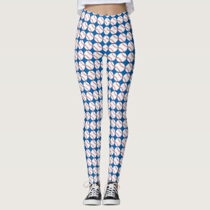 Rött vitt blått patriotiska basker leggings