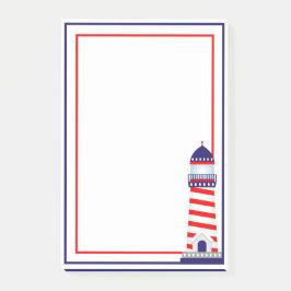 Rött vitt blått patriotiska fyr efter IT-antecknin Post-it Block