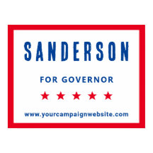 Rött vitt blått politiska val i kampanj Namn