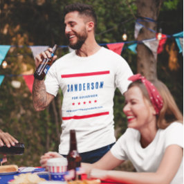 Rött vitt blått politiska val i kampanj Namn T Shirt