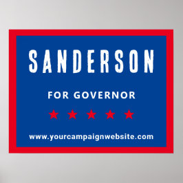 Rött vitt blått politiska val Kampanj Namn Poster