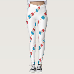rött vitt blått population leggings