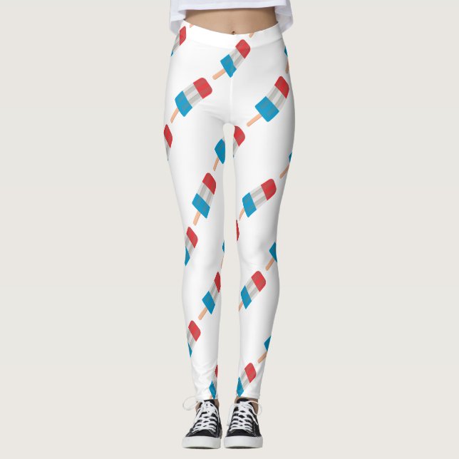rött vitt blått population leggings (Framsida)