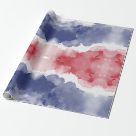 Rött vitt blått Rand Presentpapper