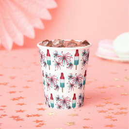 Rött vitt blått Rocket Pop Popsicle Fireworks USA