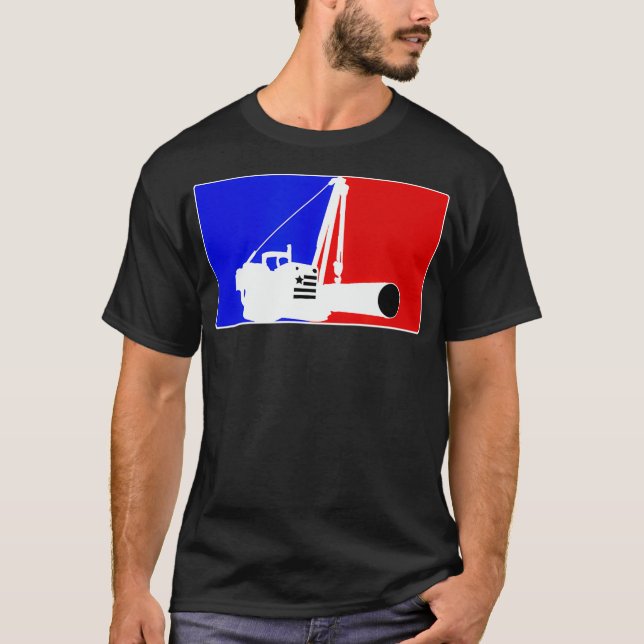 Rött vitt blått rörledning t shirt (Framsida)