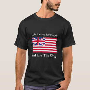 Rött vitt blått Royal American British Flagga Vect T Shirt