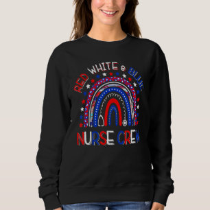 Rött vitt blått sjuksköterska 4:e juli: USA:s Flag T Shirt