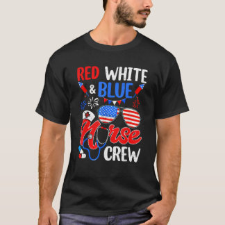 Rött vitt blått sjuksköterskor, solglasögon 4:e ju t shirt