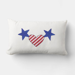 Rött vitt blått Stars och stripes Lumbarkudde