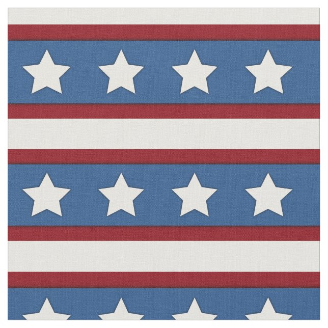 Rött vitt blått stjärna- & randvågrät tyg (Närbild)