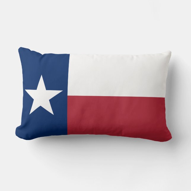 Rött vitt blått Texas Flagga Lumbarkudde (Framsida)