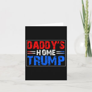 Rött vitt blått Trump Daddys Home Trump Patriotic Kort
