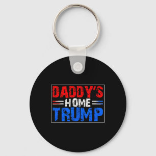 Rött vitt blått Trump Daddys Home Trump Patriotic  Nyckelring