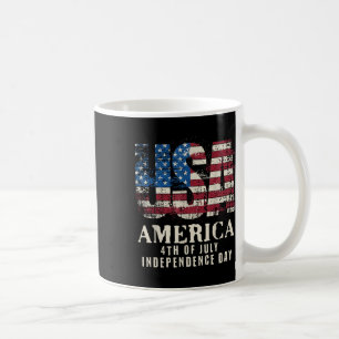 Rött vitt blått USA 4 juli Patriotic _ Kaffemugg