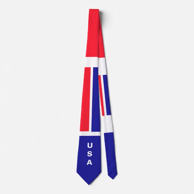 Rött vitt blått USA Neck Tie Slips (Framsida)