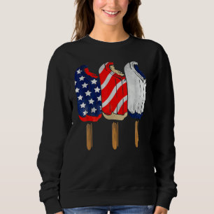 Rött vitt blått USA:s Flagga 4 juli Amerika T Shirt