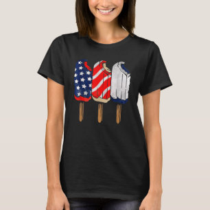 Rött vitt blått USA:s Flagga 4 juli Amerika T Shirt
