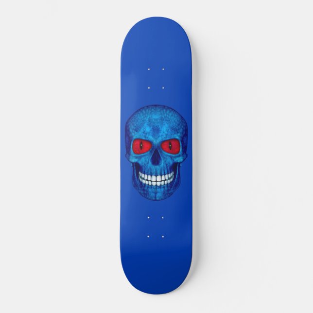 Rött vitt blått USA Zombie Döskalle skateboard (Framsida)