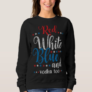 Rött vitt blått Vodka USA flagga juli 4:e Vodka T Shirt