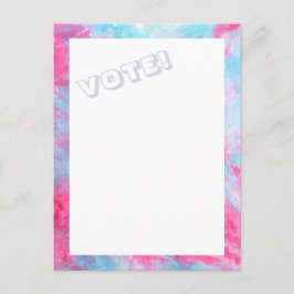 rött vitt blått vykort för färd- och färgämnesröst