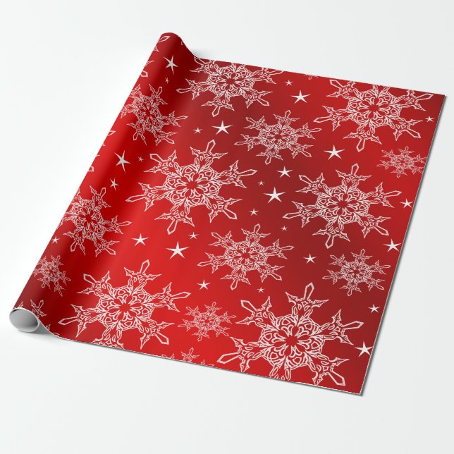 rött,vitt,Jul+ pappert, vinter+patte, merry+xm Presentpapper (Utrullad)