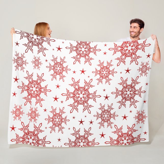 rött, vitt, ljust, stjärna, tyg, prydnadsföremål,  fleecefilt (På plats)