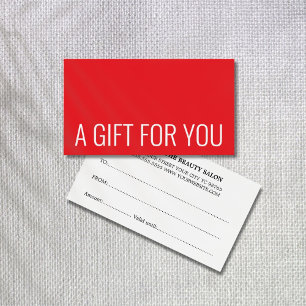 Rött vitt, minimalistiskt Elegant Visitkort