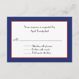 Rött, vitt och blått Bröllop OSA Kort