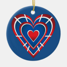 Rött vitt och blått hjärta