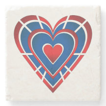 Rött vitt och blått hjärta