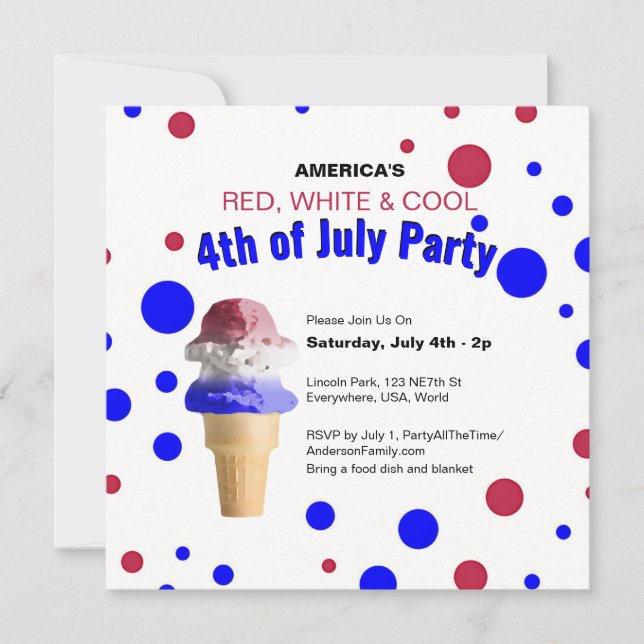 Rött, vitt och Coola - platta kort (Framsida)