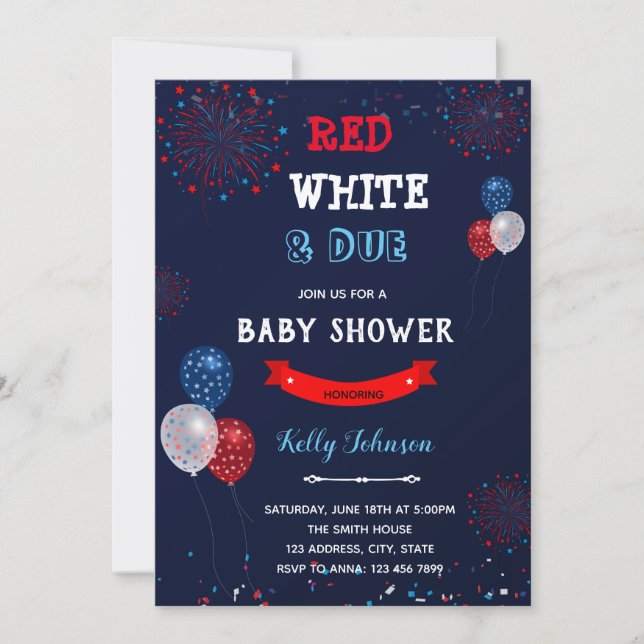 Rött vitt och korrekt inbjudan (Framsida)