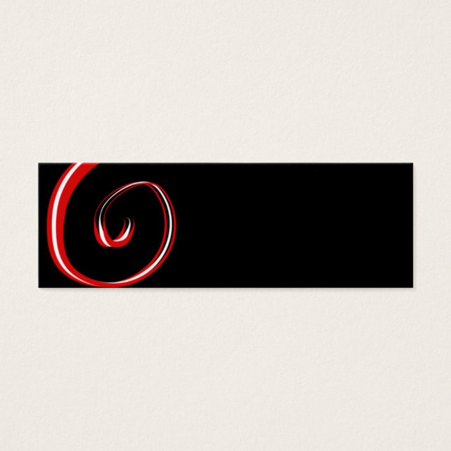 Rött vitt och svart kort för smala (Framsidan)