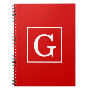 Rött, vitt ramverk, inledande monogram anteckningsbok