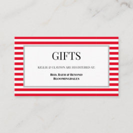 Rött/vitt Rand-presentationskort Tilläggskort