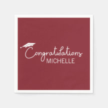 Rött vitt skript i Studenten Grattis enkelt