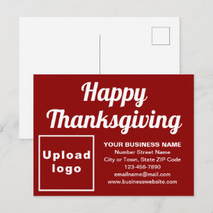 Rött vykort för Business Thanksgiving Helgdag