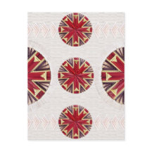 Rött vykort för snöflinga