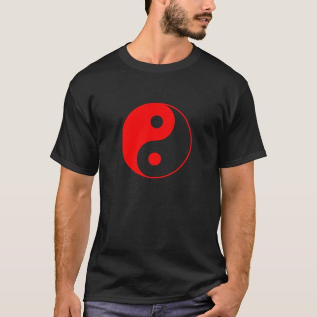 Rött Yin Yang symbol Tröja (Framsida)